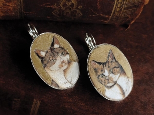 Boucle d’oreilles “chat”